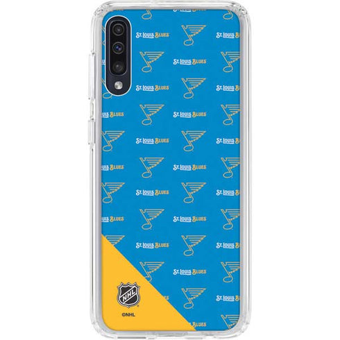 NHL St. Louis Blues Pattern Galaxy A50 Clear Case